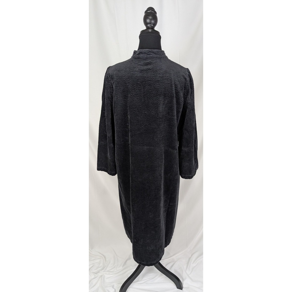 Culture Denmark Charcoal Gray Corduroy V-Neck Sack Dress Medium - 100% Cotton - Picture 8 of 16